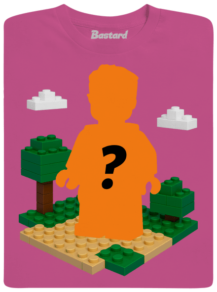 Lego z vlastnej fotky detské tričko Fuchsia