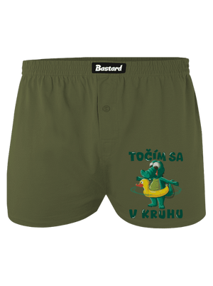 Točím sa v kruhu pánske trenky Khaki