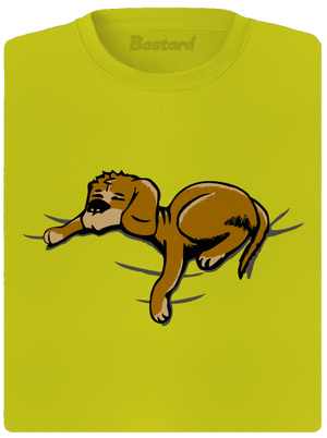 Spiaci pes dámske športové tričko Neon Yellow