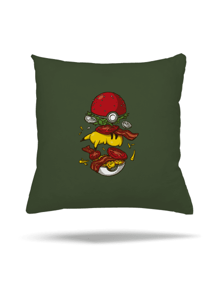 Pokémon burger vankúš Olive Green