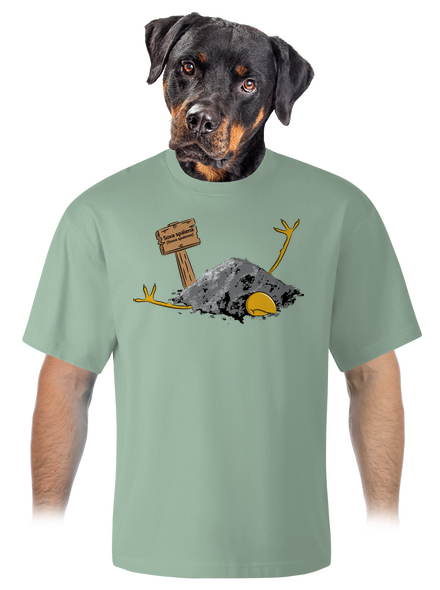 Sova spálená unisex tričko oversized Sage