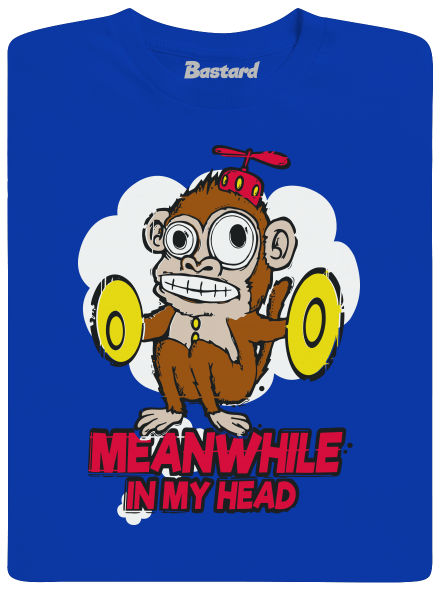 Monkey in my head pánske dlhý rukáv Royal Blue