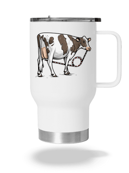 Cow drink termohrnček White