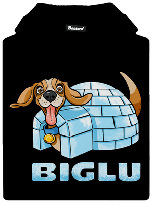 Biglu detská mikina klokanka Black