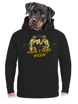 Klub cyklo pičov unisex mikina premium Dark Black