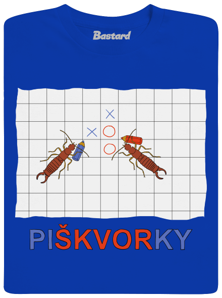 Škvorí piškvorky pánske dlhý rukáv Royal Blue