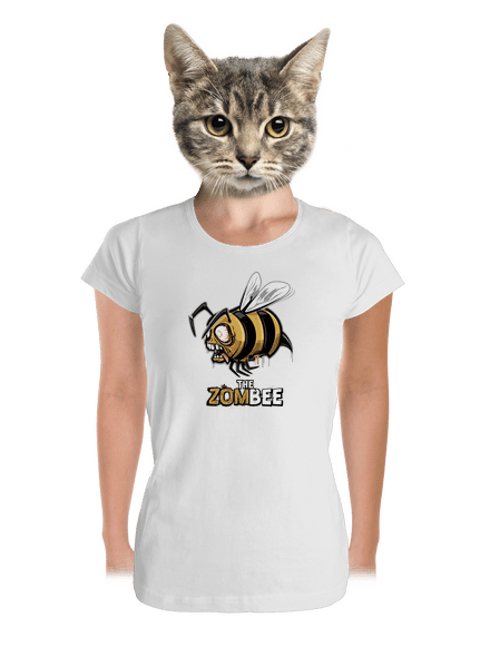 ZomBee - žltá dámske tričko prémium White