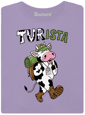 Tur na cestách dámske tričko s lemom Lavender