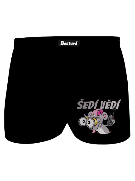 Šedí vedia - myš pánske trenky Black