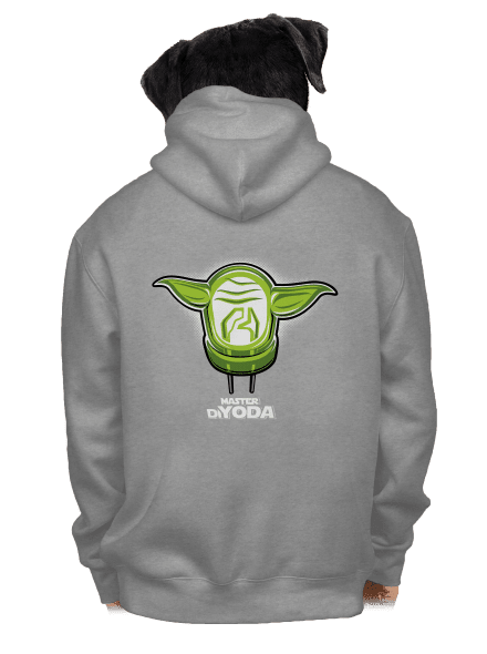 Mistr DiYoda pánska mikina na zips Light Melange