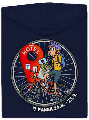 Cyklistický horoskop: Panna pánska mikina na zips Navy