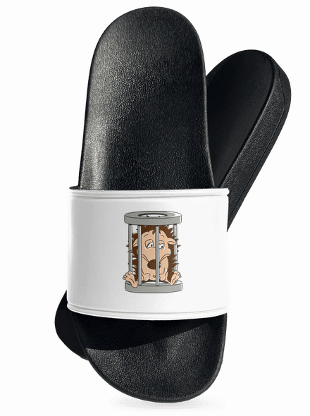 Jažeček v klietke šľapky White