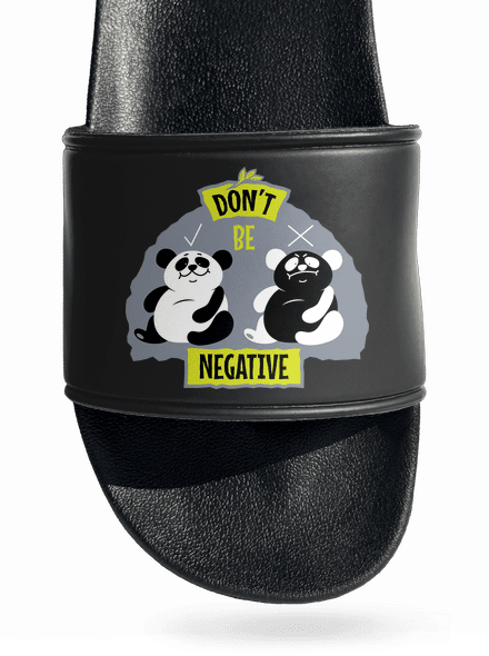Don't be negative šľapky Black