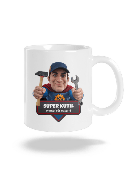 Super otec klasický hrnček White