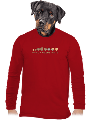 Vývoj nezastavíš pánske dlhý rukáv Red