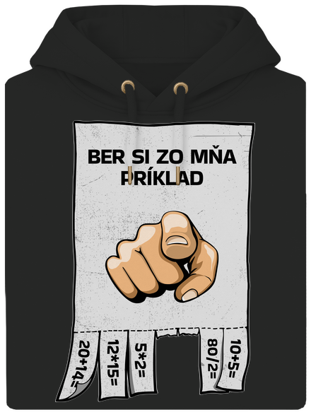 Ber si zo mňa príklad unisex mikina premium Dark Black