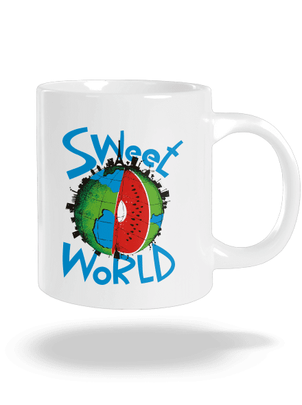 Sweet World veľký hrnček White