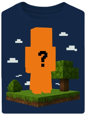 Minecraft z vlastnej fotky unisex tričko oversized Midnight Blue