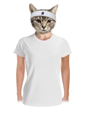 Bez potlače dámske športové tričko White