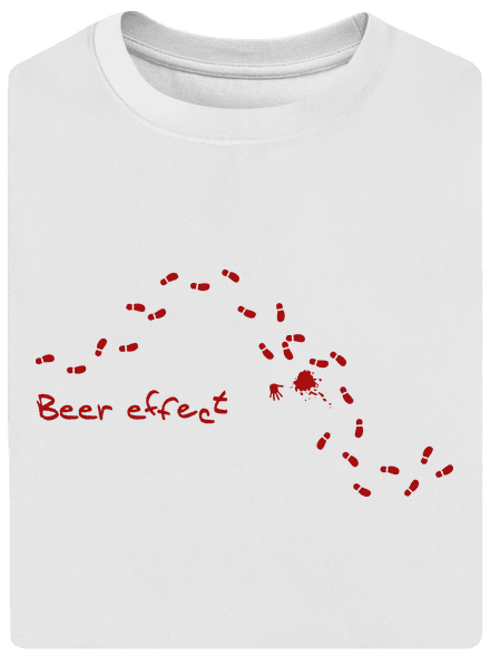 Beer effect! unisex tričko oversized White