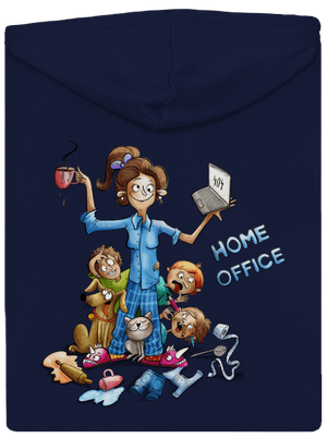 Mamičky home office pánska mikina na zips Navy