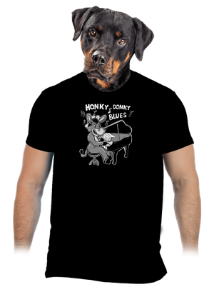 Honky donky blues pánske tričko Black