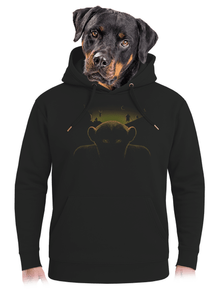 Opičia planéta unisex mikina premium Dark Black