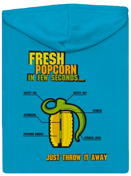 Popcorn grenade dámska mikina na zips Blue Atol