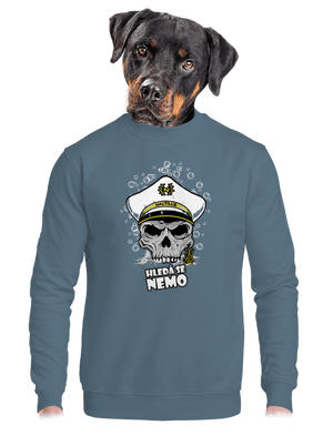 Kapitán Nemo unisex mikina bez kapucne Nordic Blue