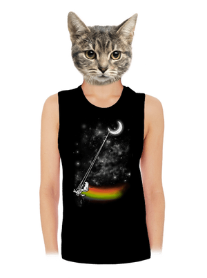 Unicorn Universe dámske tielko voľné Black