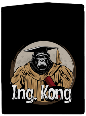 Ing. Kong pánska mikina na zips Black