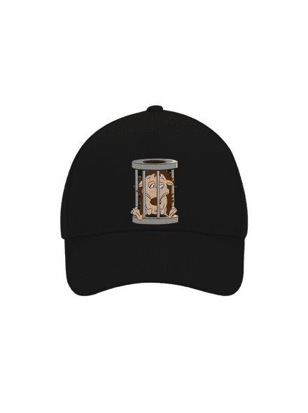 Jažeček v klietke šiltovka baseballka Black