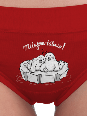 Milujem túlenie dámske nohavičky Red Mal