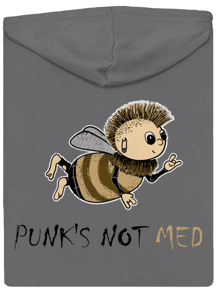 Punks Not Med dámska mikina na zips Steel Gray