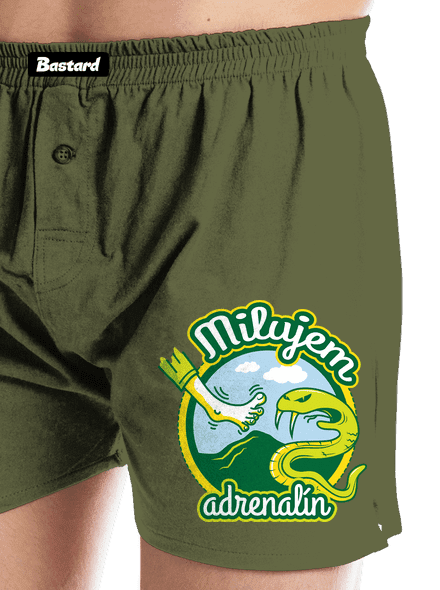 Milujem adrenalín pánske trenky Khaki