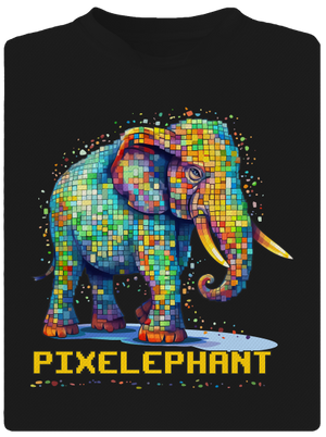 Pixelephant pánske športové tričko Black