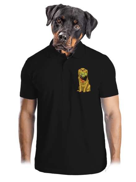 Zlatý retriever pánska polokošeľa Black