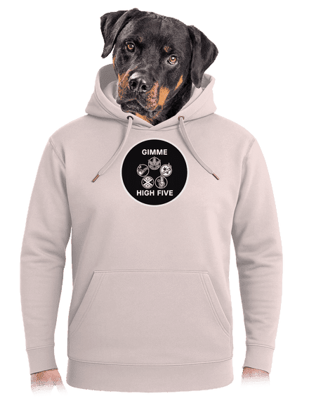 Gimme high five unisex mikina premium Rose Chalk