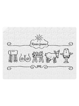 Kozia farma puzzle White