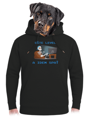 Ešte level unisex mikina premium Dark Black