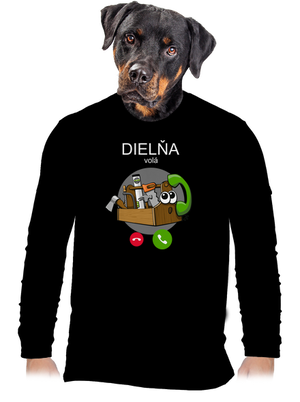 Dielňa volá pánske dlhý rukáv Black