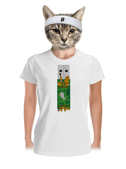 USB city dámske športové tričko White
