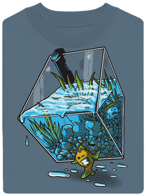 Migrujúca rybka unisex mikina bez kapucne Nordic Blue