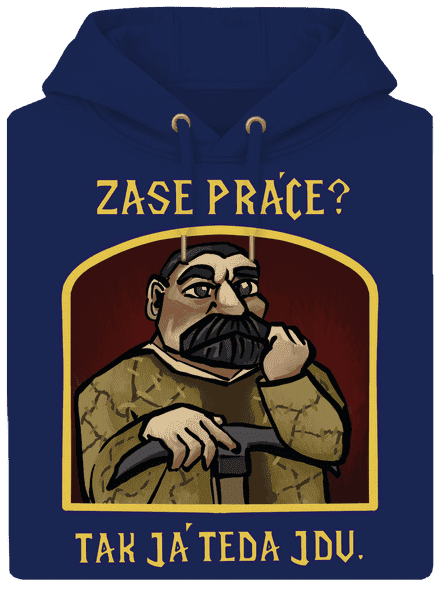 Zase práce? unisex mikina premium Navy