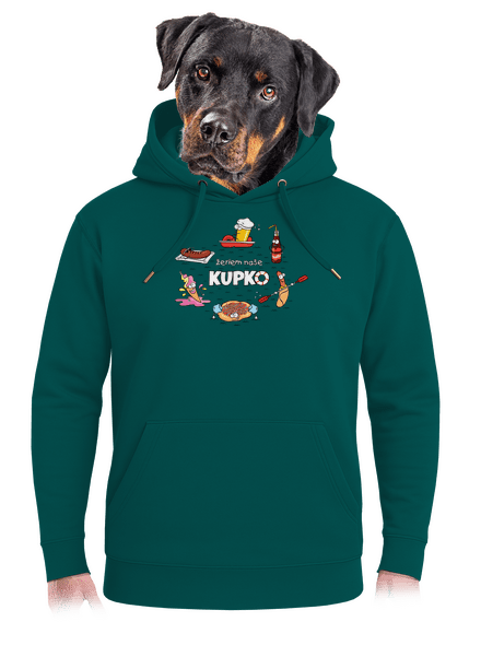 Slovenské kupko unisex mikina premium Emerald Green