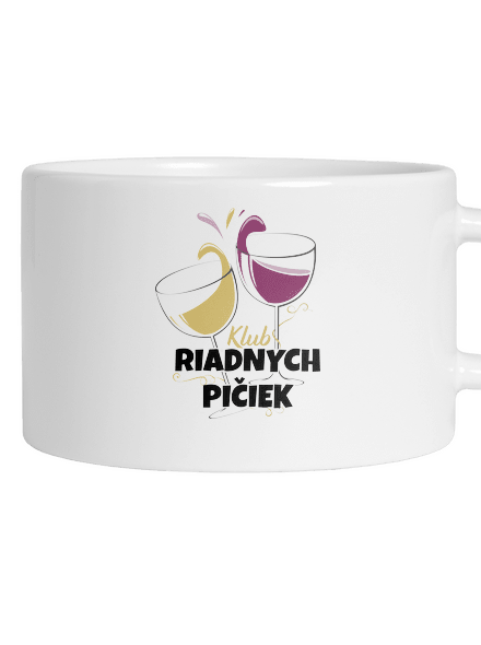 Klub riadnych pičiek hrnček makronka White