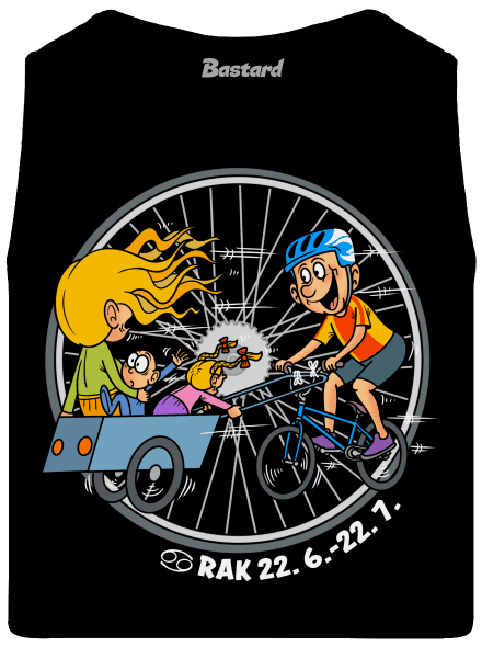 Cyklistický horoskop: Rak pánske tielko Black