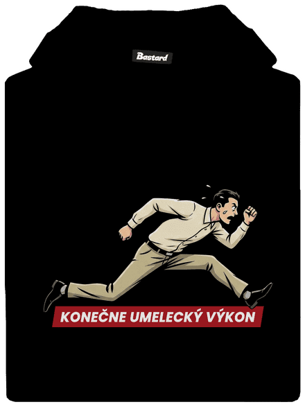 Umelecký výkon detská mikina klokanka Black