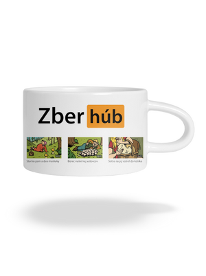 Zber húb hrnček makronka White