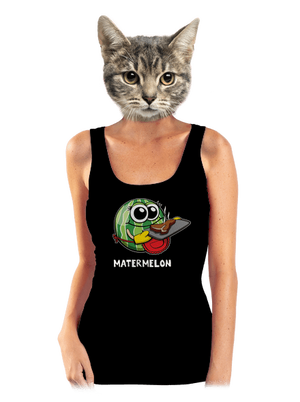 Melouní rodina dámske tielko klasické Black